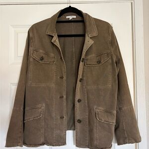 James Perse Olive Utility Shacket